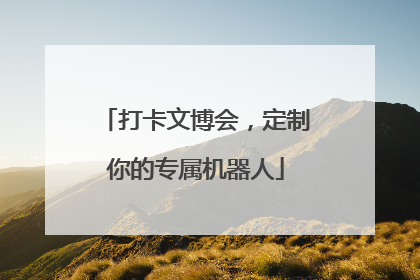 打卡文博会，定制你的专属机器人
