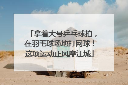 拿着大号乒乓球拍，在羽毛球场地打网球！这项运动正风靡江城