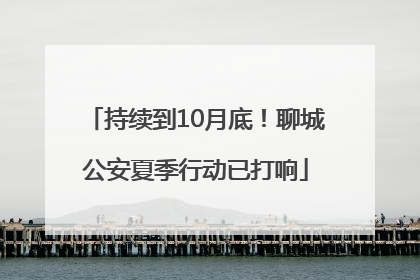 持续到10月底！聊城公安夏季行动已打响