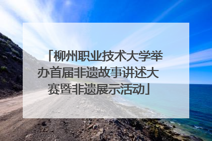 柳州职业技术大学举办首届非遗故事讲述大赛暨非遗展示活动