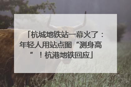 杭城地铁站一幕火了：年轻人用站点图“测身高”！杭港地铁回应