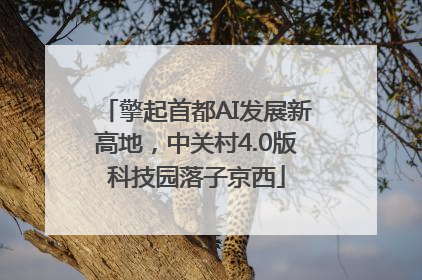 擎起首都AI发展新高地，中关村4.0版科技园落子京西