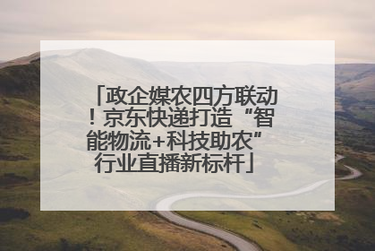 政企媒农四方联动！京东快递打造“智能物流+科技助农”行业直播新标杆