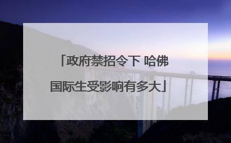 政府禁招令下 哈佛国际生受影响有多大
