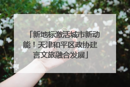 新地标激活城市新动能！天津和平区政协建言文旅融合发展
