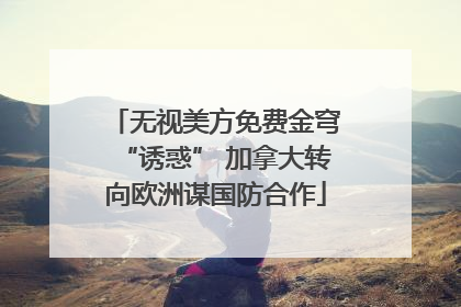 无视美方免费金穹“诱惑” 加拿大转向欧洲谋国防合作