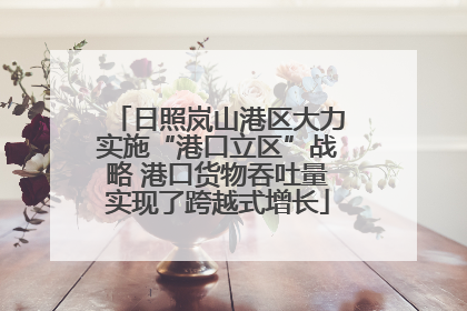 日照岚山港区大力实施“港口立区”战略 港口货物吞吐量实现了跨越式增长