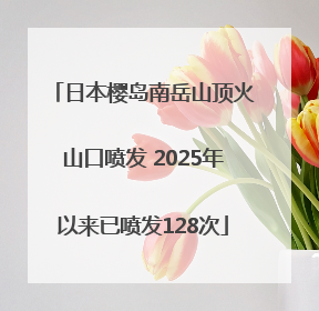 日本樱岛南岳山顶火山口喷发 2025年以来已喷发128次