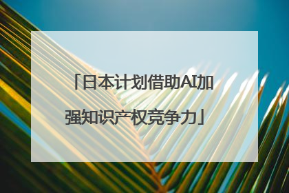 日本计划借助AI加强知识产权竞争力