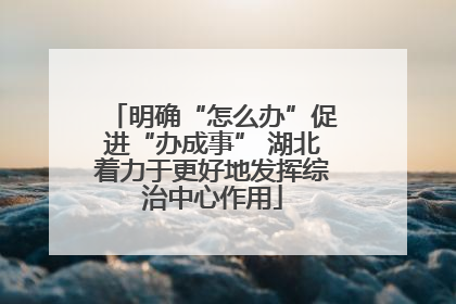 明确“怎么办”促进“办成事” 湖北着力于更好地发挥综治中心作用
