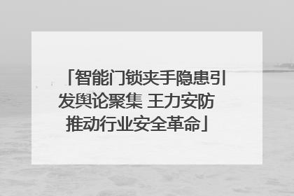 智能门锁夹手隐患引发舆论聚集 王力安防推动行业安全革命