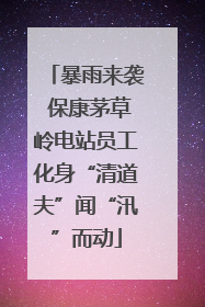 暴雨来袭 保康茅草岭电站员工化身“清道夫”闻“汛”而动