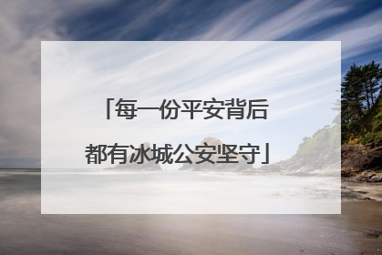 每一份平安背后 都有冰城公安坚守