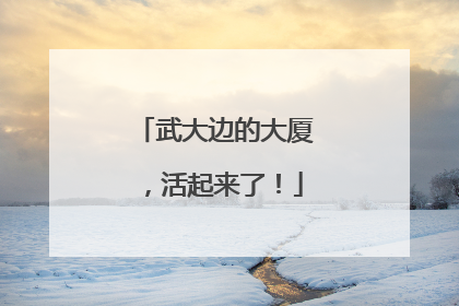 武大边的大厦，活起来了！