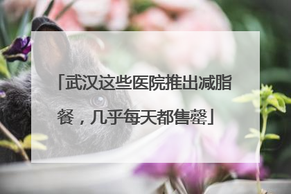 武汉这些医院推出减脂餐，几乎每天都售罄