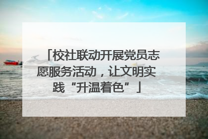 校社联动开展党员志愿服务活动，让文明实践“升温着色”