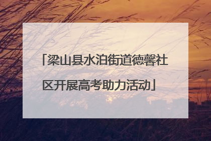梁山县水泊街道德馨社区开展高考助力活动