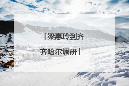 梁惠玲到齐齐哈尔调研
