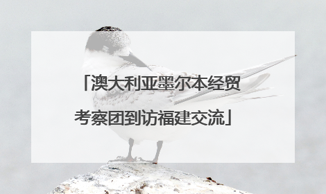 澳大利亚墨尔本经贸考察团到访福建交流