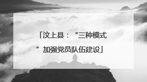 汶上县：“三种模式”加强党员队伍建设