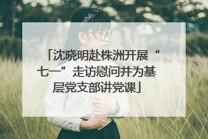 沈晓明赴株洲开展“七一”走访慰问并为基层党支部讲党课