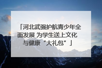 河北武强护航青少年全面发展 为学生送上文化与健康“大礼包”