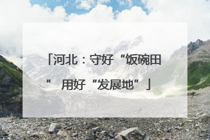 河北：守好“饭碗田” 用好“发展地”