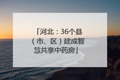 河北：36个县（市、区）建成智慧共享中药房