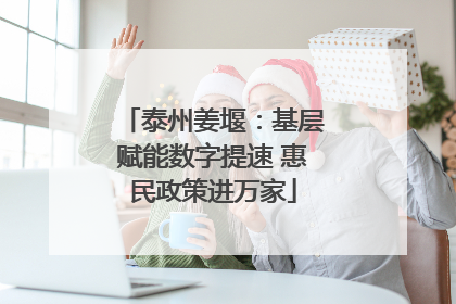 泰州姜堰：基层赋能数字提速 惠民政策进万家