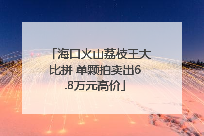 海口火山荔枝王大比拼 单颗拍卖出6.8万元高价