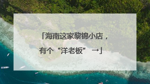 海南这家黎锦小店，有个“洋老板” →