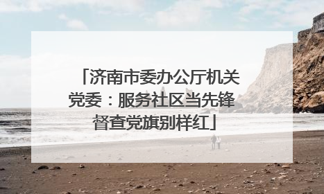 济南市委办公厅机关党委：服务社区当先锋 督查党旗别样红