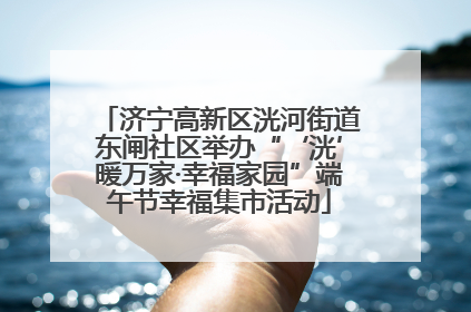 济宁高新区洸河街道东闸社区举办“‘洸’暖万家·幸福家园”端午节幸福集市活动
