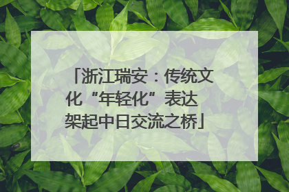 浙江瑞安：传统文化“年轻化”表达 架起中日交流之桥