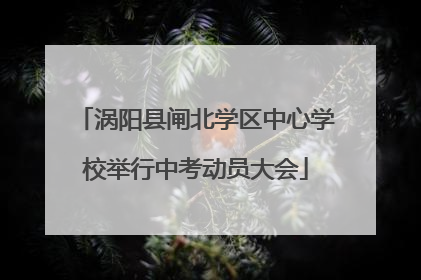 涡阳县闸北学区中心学校举行中考动员大会