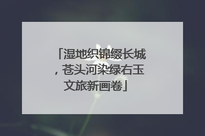 湿地织锦缀长城，苍头河染绿右玉文旅新画卷
