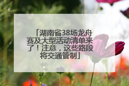 湖南省38场龙舟赛及大型活动清单来了！注意，这些路段将交通管制