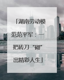 湖南劳动模范范平军：一把砖刀“砌”出精彩人生