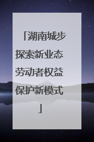 湖南城步探索新业态劳动者权益保护新模式