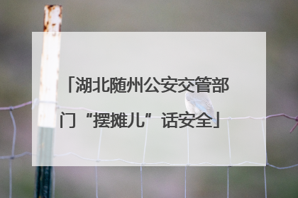 湖北随州公安交管部门“摆摊儿”话安全