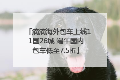 滴滴海外包车上线11国26城 端午国内包车低至7.5折