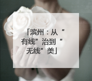 滨州：从“有线”治到“无线”美
