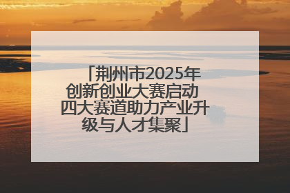 荆州市2025年创新创业大赛启动 四大赛道助力产业升级与人才集聚