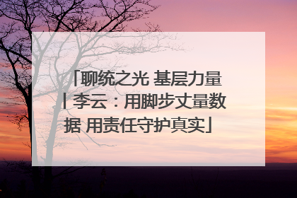 聊统之光 基层力量丨李云：用脚步丈量数据 用责任守护真实
