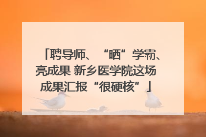 聘导师、“晒”学霸、亮成果 新乡医学院这场成果汇报“很硬核”