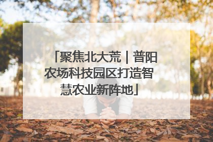 聚焦北大荒｜普阳农场科技园区打造智慧农业新阵地