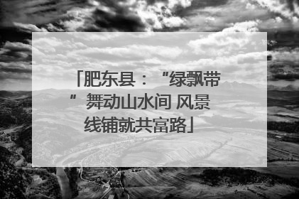 肥东县：“绿飘带”舞动山水间 风景线铺就共富路