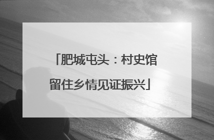 肥城屯头：村史馆留住乡情见证振兴