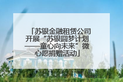 苏银金融租赁公司开展“苏银圆梦计划——童心向未来”微心愿捐赠活动