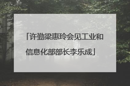 许勤梁惠玲会见工业和信息化部部长李乐成